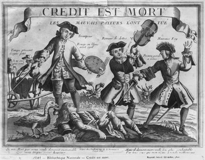 Credit is dead, the bad debtors have killed it by French School